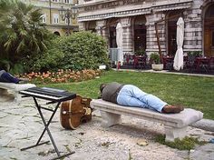 sleeping on the streets